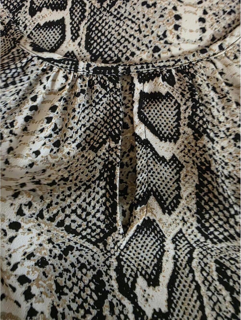 Van Heusen Women's Snake Print Blouse Size L